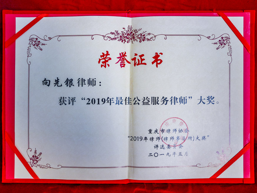 2019最佳公益服务律师